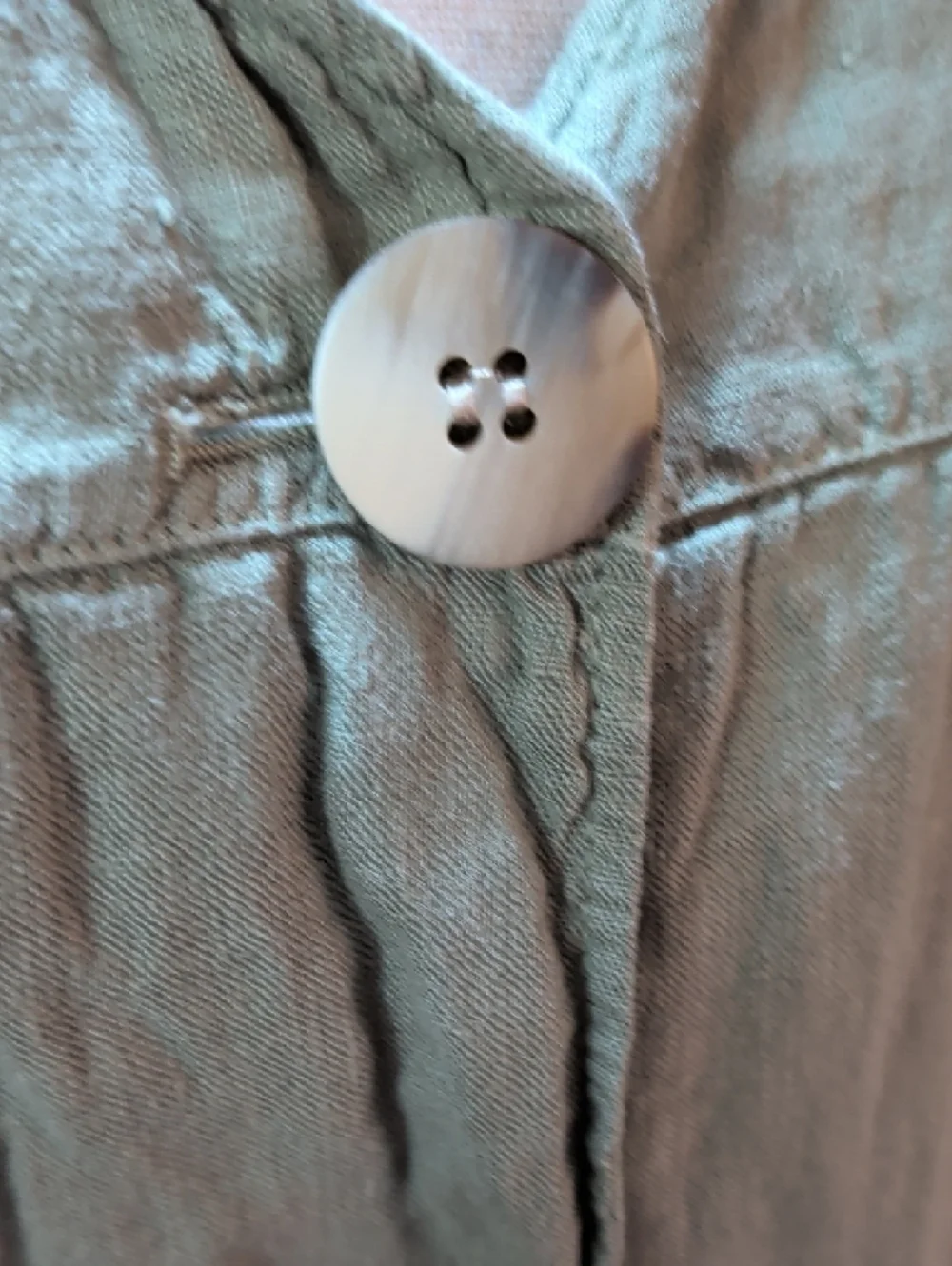 Zara Olive Green Lightweight Linen-Blend Top - Picture 4 of 9